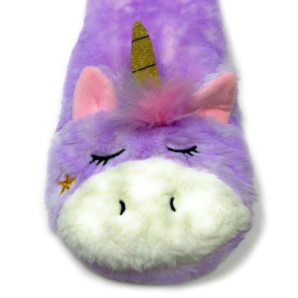 Magic Unicorn | Women's Funny Fluffy House Sherpa Slippers - Picture 1 of 4